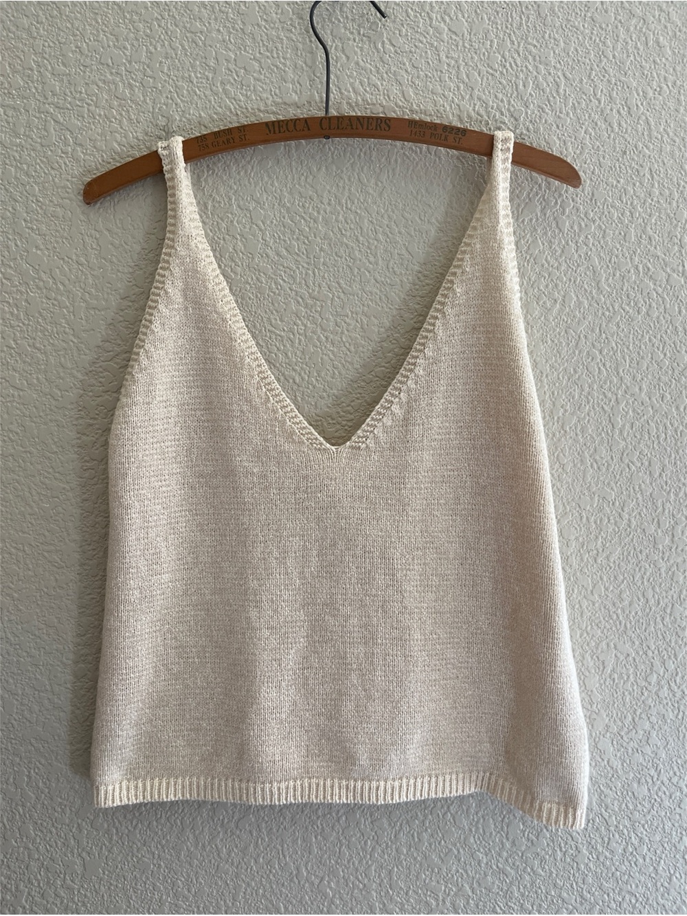 Etophe Studios Cream Knit Tank Women’s Size Medium